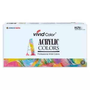 비비드 아크릴물감 7.5ml 13색 세트 그림 아크릴화 화방 미술붓 유화