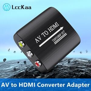 AV-HDMI 변환기 1080P 컴포지트-HDMI 어댑터 변환기(셋톱 박스 컴퓨터용 USB 케이블 포함) xbox호환 N64 DV