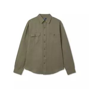 폴로 POLO RALPH LAUREN 클래식핏 리넨 실크 트윌 워크셔츠 - 그린