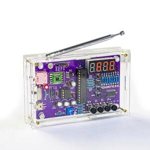 DIY FM 라디오 전자 키트 87-108MHz 조정 가능 주파수 디지털 디스플레이 납땜 프로젝트 연습용 RDA5807S