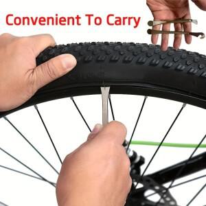 3피스 자전거 타이어 레버 튜브 제거 도구 스테인리스 스틸 MTB 로드 사이클링 휠 수리 오프너 크로우 바