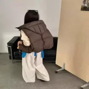 헐크 여사친 캐주얼 베스트 패딩 후드 조끼 오리털 스트링 나시 보온 KKE1