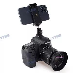 삼각 방송 휴대폰 DSLR 스마트폰볼헤드어댑터 휴대용 모노포드 셀카봉 거치대 카메라 아이폰호환 대