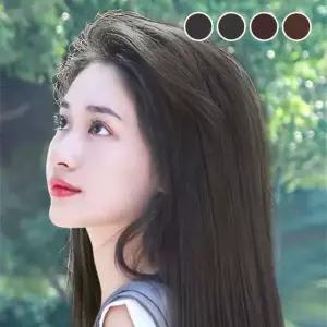 롱 헤어 피스 브릿지 붙임머리 가발 똑딱이 부분 60cm