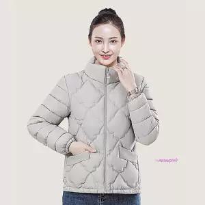 패딩점퍼 사무실 회사 코튼충전재 여자 데일리 간절기 가을 잠바 여성 누빔 올겨울 하프 중기장 초겨울zyj5