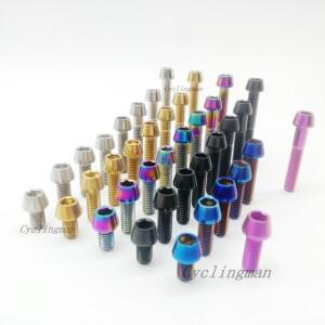 CyclinGM호환an 티타늄 티 볼트 M6x10 16 18 20 25 30 35 45mm MTB/도로 자전거 시트 포스트 헤드셋 브레이