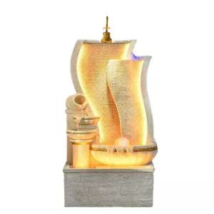 인테리어 분수대 사무실 조명 데스크탑 워터 장식품 실내 미니 연못 분수