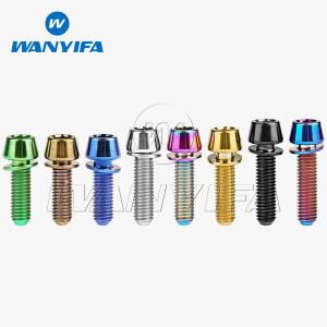 Wanyifa 티타늄 Ti M5x16mm M5x20mm 자전거 줄기 Allen Hex 테이퍼 헤드 볼트 (와셔 포함)