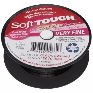 소프트 플렉스 킨크 저항 비딩 와이어 - 매우 미세한 직경 0.10 주얼리 제작 비드 30피트