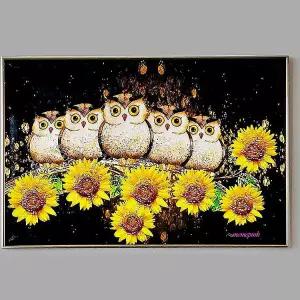 액자그림 풍수지리 거실 인테리어 해바라기 부엉이 개업선물 돈들어오는 가게오픈선물 식당 복들어오는dhn5