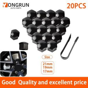 17/19/21mm 20피스 자동차 바퀴 너트 커버 보호 타이어 외부 장식 녹 방지 휠 허브 나사 마모 부품