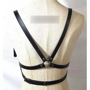 사람하네스 여자 의상 가죽 스트랩 공연 무대 아이돌 패션 포인트 아이템mno191