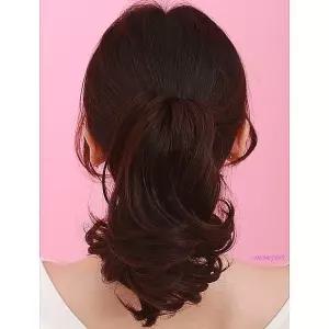 가발 여자 피스 머리 부분 헤어 포니테일 집게핀 볼륨 세팅 웨이브 컬링 국산ijk606