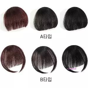 앞머리가발 시스루뱅 여자 시스루 여성 인모 부분 소프트뱅 탑커버 헤어피스 풀뱅 붙임머리피스pqr074