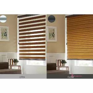 블라인드 베란다 가리개 햇빛 창문 국산 거실 셀프 브라인드 주방 창틀 사무실 블라인더 카라멜 색상 콤비k