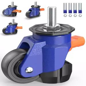 코스탄조 레벨링 스템 캐스터 세트 4개 1/2인치 및 M12 크기 총 용량 660파운드 작업대 캐빈 기계 등을