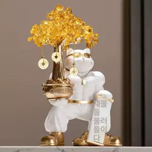 돈들어오는 재물운 행운의 보석 돈나무 큐빅아트 사무실 코끼리 풍수그림 공작 재료