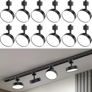 투유비 디퓨즈드 LED 트랙 조명 헤드 H형 디밍 가능 주방 기구 천장 H 레일과 호환 - 플리커 프리 CRI90+