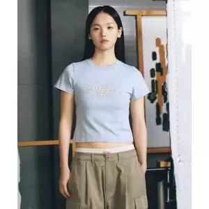 LMC WM FN DOODLE CROPPED TEE light blue 0LM45STS80L 832090