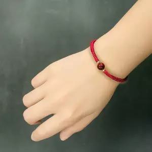 [셀러에이드]단심 행운석팔찌 붉은실 소원팔찌 커플 우정 부부