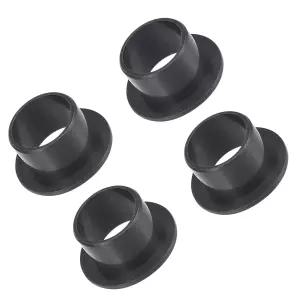 코젤로 4피스 플랜지 슬리브 베어링 - [12mm x 14mm 10mm] 장비 기계 사용을 위한 POM 오일리스 부싱 블랙