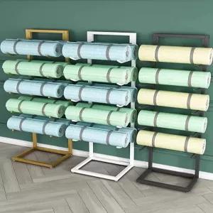 벽걸이 폼롤러 거치대 매트 다층 요가 헬스장 정리대