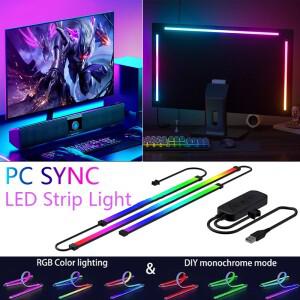 컴퓨터 화면 동기화 라이트 스트립 PC SYNC 게임 룸 음악 소프트웨어 제어 모니터 Ambilight LED 조명