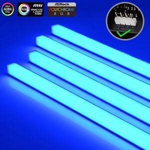 12V 4Pin 알루미늄 합금 RGB PC 케이스 LED 스트립 마그네틱 컴퓨터 라이트 바 색상 변경 AURA 마더 보드