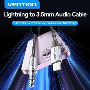 Vention Lightning to 3.5mm 어댑터 iphone 호환 14 13 12 Pro max xr Aux 케이블 DAC 헤드폰 휴대폰 액세