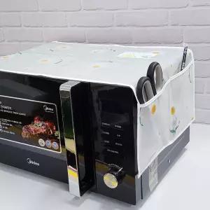 가구 인테리어 홈데코 기타커버류 PEVA 전자레인지 덮개 국화 패턴 주방 가전 먼지 방지 포켓형 커버