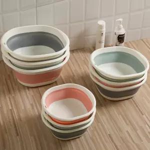 세숫대야 접이식대야 소형 둥근사각 욕실용품 그레이 캠핑 설거지통