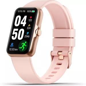 JYUAJOI 피트니스 트래커 24시간 연속 심박수 혈중 산소 모니터 수면 모니터가 있는 스마트 워치 IP68 방수