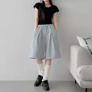 [하프클럽/라이니]자체제작 버뮤다 핀턱 숏팬츠 mb-8072c