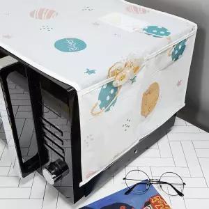 홈데코 PEVA 전자레인지 덮개 행성 패턴 방수 먼지 차단 주방 가전 커버