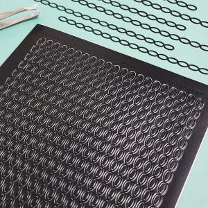 문구 사무용품 다이어리 꾸미기 PVC 체인링 블랙 데코 씰스티커