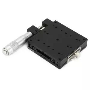 X 선형 스테이지 킨소 SEMX80-AS 마이크로미터 수동 번역 변위 트리밍 베어링 슬라이딩 테이블 축 80x80mm