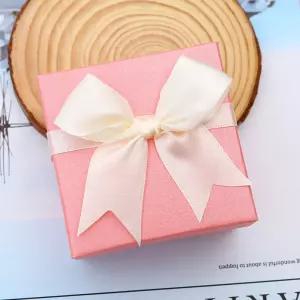 주얼리소품 보관함 케이스 반지 목걸이 귀걸이 리본 선물 박스 상자 핑크 아이보리