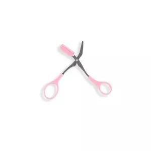 눈썹가위 빗달린 핑크 눈썹정리 숱정리 메이크업 뷰티소품 아이소품