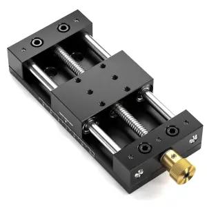 수동 선형 스테이지 75mm 슬라이딩 테이블 레일 가이드 알루미늄 합금 슬라이드 자와 베이스 변환 변위