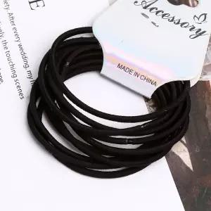 헤어끈 헤어액세서리 블랙 고무줄 머리끈 세트 여성용 데일리 머리고무줄 대용량 헤어밴드