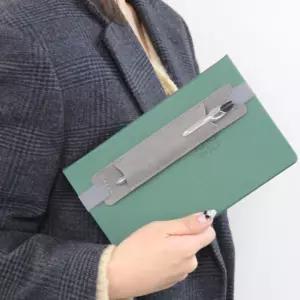 다이어리 북밴드 펜홀더 노트 고정 스트랩 그레이