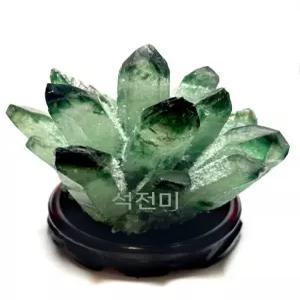 천연 크리스탈 원석 수정 내추럴 장식품 그린 인테리어 홈 고스트