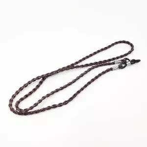 가죽 스타일 꽈배기 안경줄(브라운) G