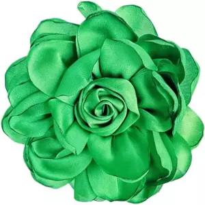 우아한 큰 천 꽃 브로치 여성용 동백꽃 핀 고급 로즈 드레스 스커트 스카프 모자 의류 장식 액세서리