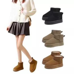 겨울 털부츠 여성용 스웨이드 숏부츠 방한화 털신발 KhM9+1Sok