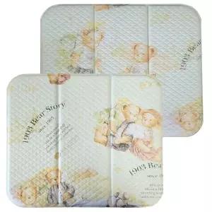 3단접이식 양면미니매트 곰돌이 학생방석 목욕 사우나