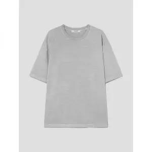 에잇세컨즈 가먼트 다잉 솔리드 반소매 티셔츠 라이트 그레이 422075