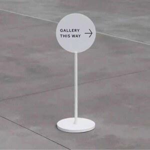 원형 철제간판 스탠드 안내판 레스토랑 포인트 입구 매장