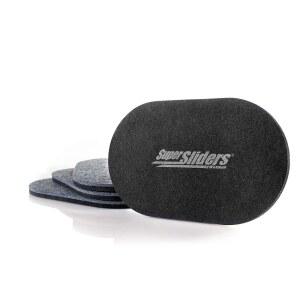 슈퍼 슬라이더 9 1/2 u201D x 5 3/4 재사용 가능한 XL 헤비 가구 하드우드 바닥용 펠트 바닥 보호대 회색 4팩