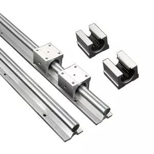구완지 2PCS 선형 레일 SBR12 300mm 가이드 레일(4PCS SBR12UU 슬라이드 블록 포함) CNC 키트 자동화 기계
